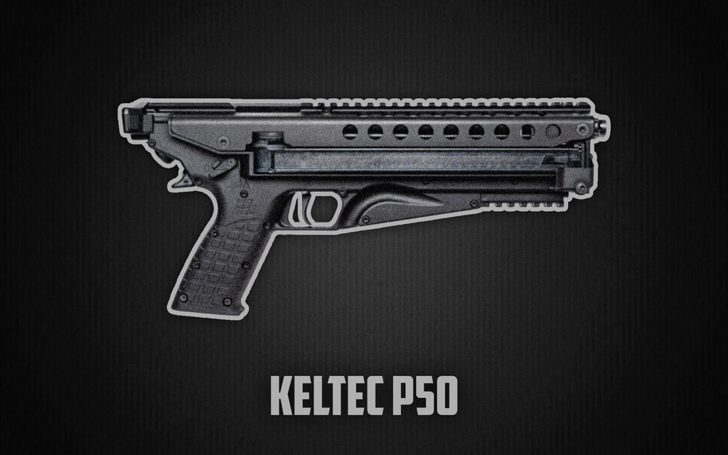 a photo of the Keltec P50 shot show 2021