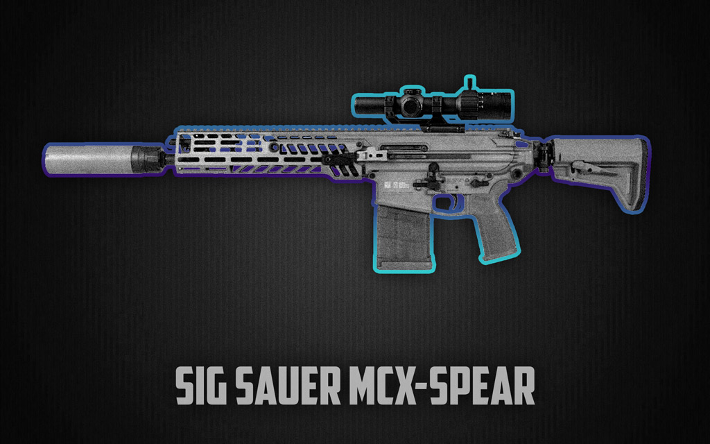 a photo of the SIG SAUER MCX SPEAR shot show 2022