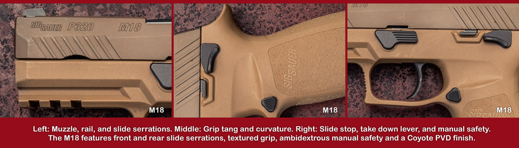 a photo showing the ergonomics of the sig m18 handgun