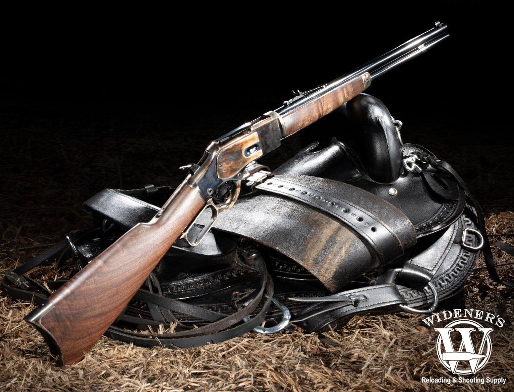 a photo of a winchester model 1873 lever action rifle