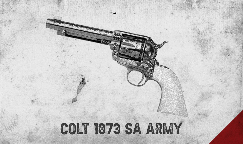 a photo of george patton's Colt 1873 Single Action Army revolver