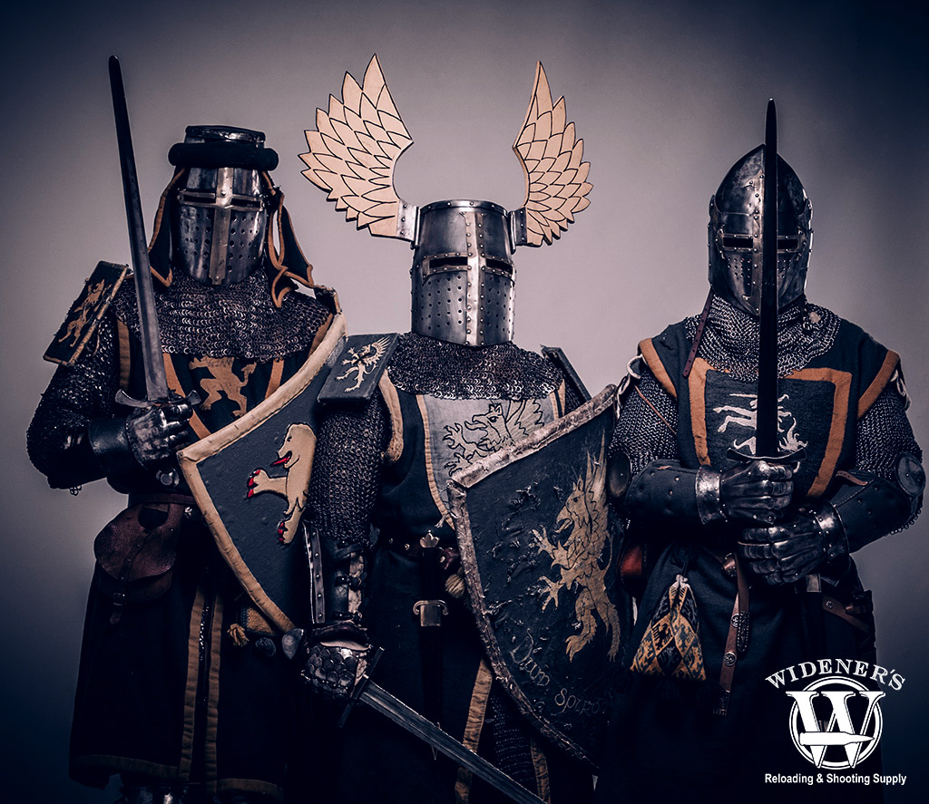a photo of european knights in medieval armor
