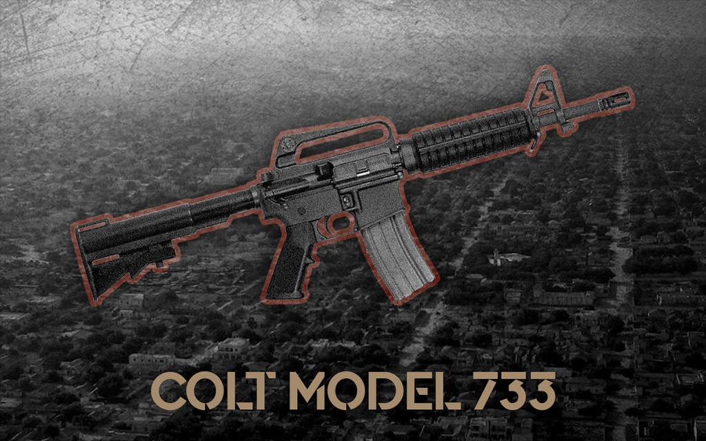 A photo of Colt Model 733 guns of Black Hawk Down