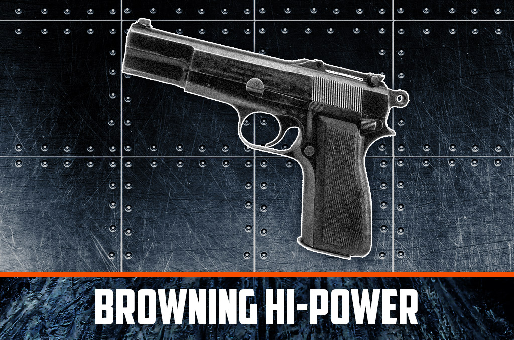 a photo of a Browning Hi-Power handgun