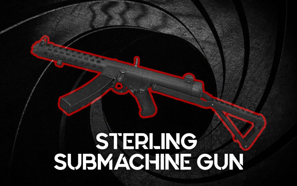 a photo of a Sterling Submachine Gun