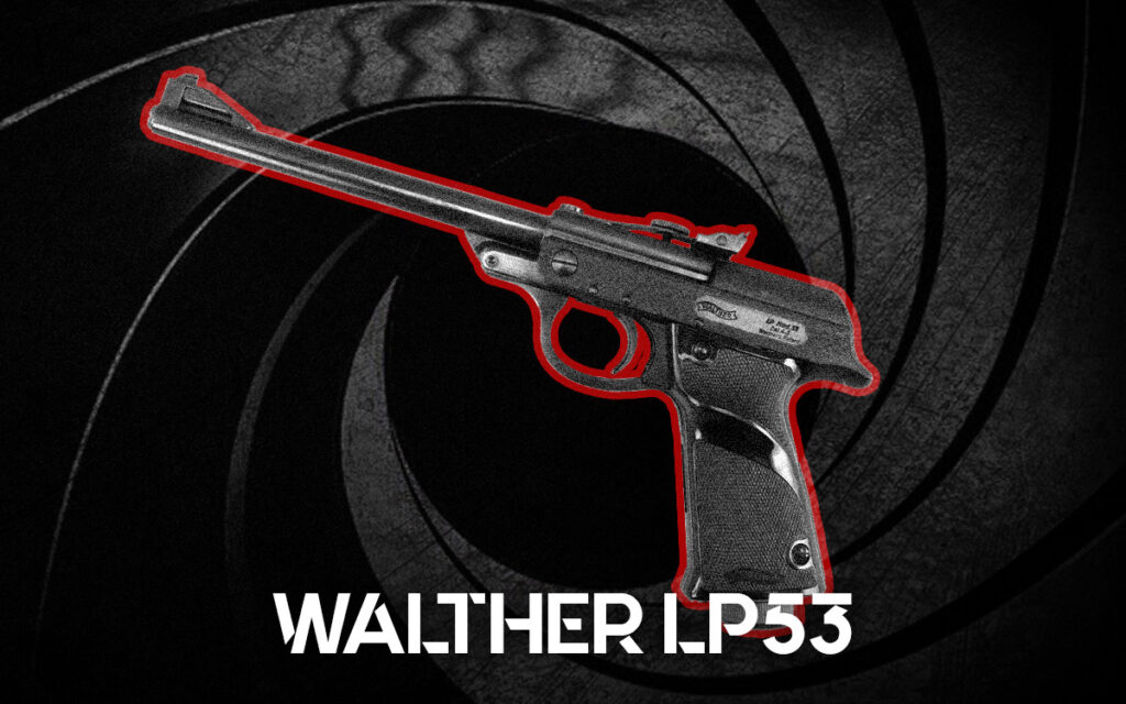 a photo of a Walther LP53 james bond guns