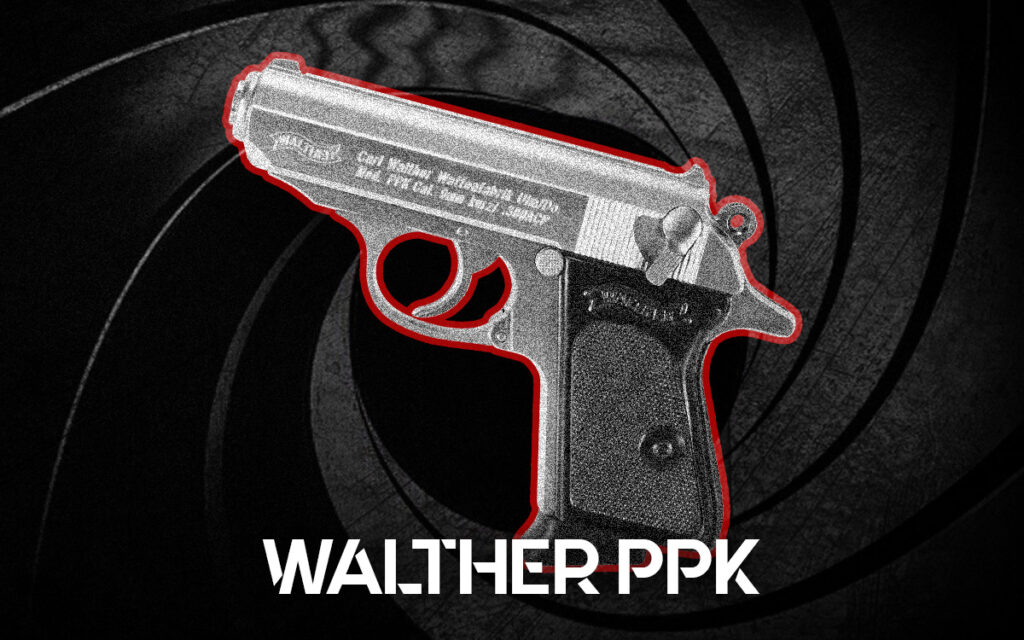 a photo of the Walther PPK james bond guns