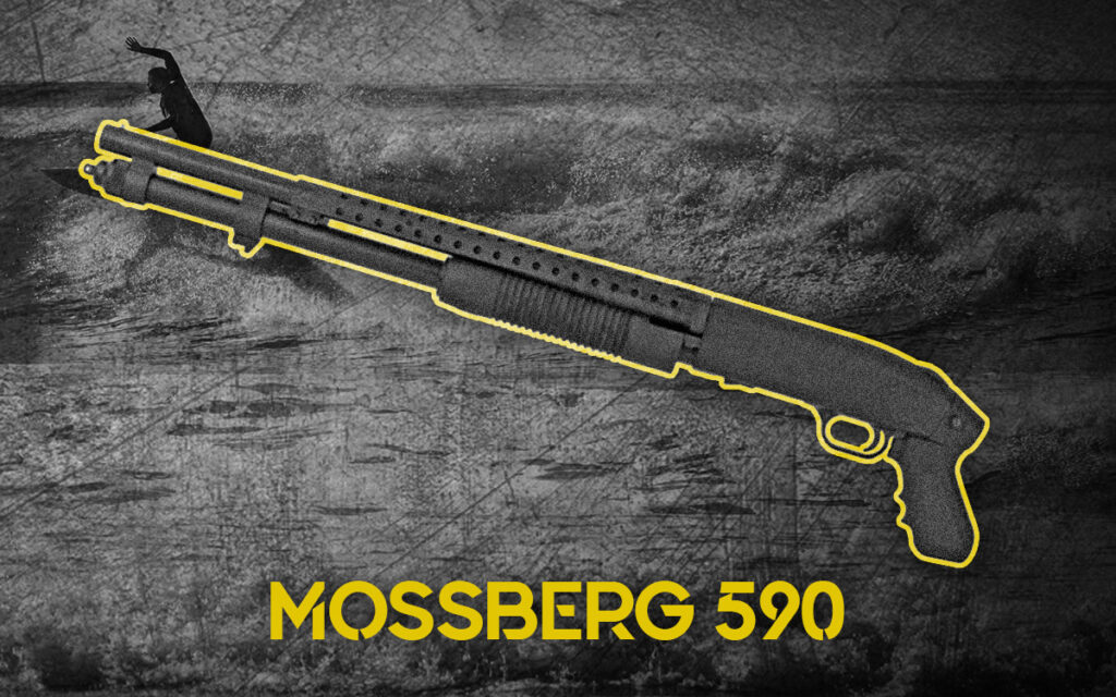 a photo of the Mossberg 590 shotgun