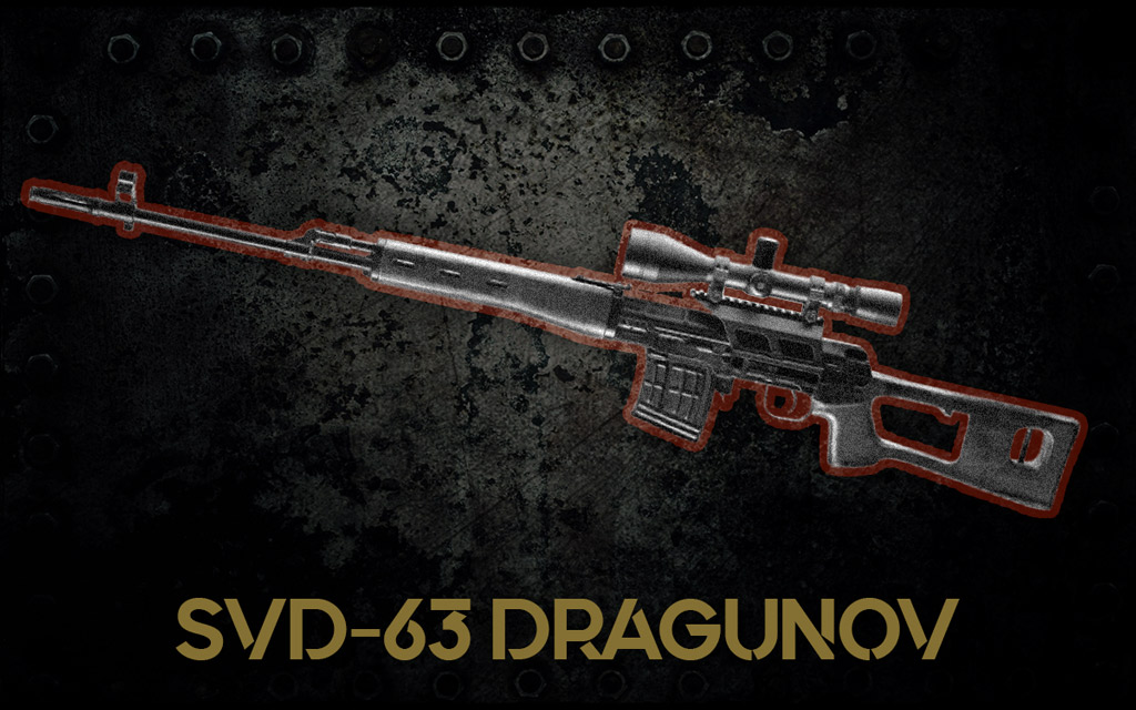 a photo of the SVD-63 Dragunov sniper rifle