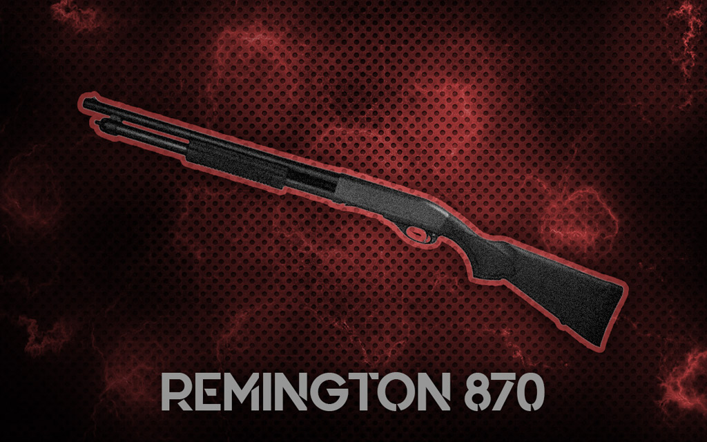 a photo of the Remington 870 12 gauge shotgun