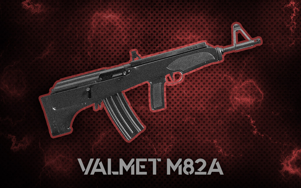 a phtoo of the Valmet M82A bullpup