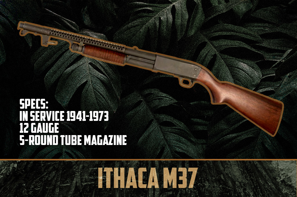 photo of ithaca m37 12 gauge shotgun vietnam war weapons