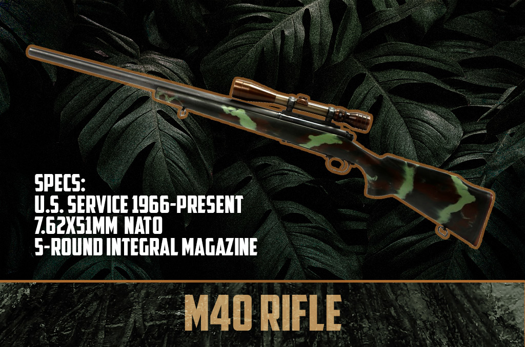 photo of m40 remington 700 sniper rifle m14 rifle vietnam war weapons