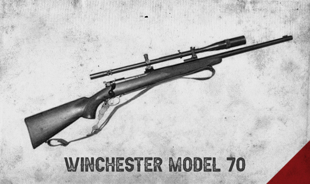 a photo of carlos hathcock's winchester model 70 sniper rifle