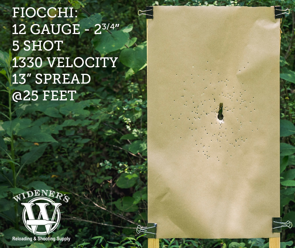 photo of 12 gauge shotgun target shot with fiocchi ammunition