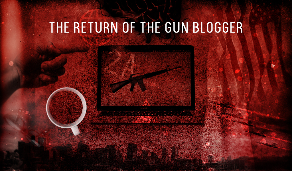 an illustration depicting the return of gun bloggers