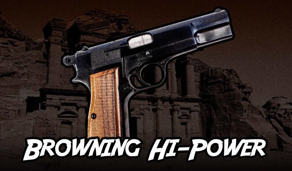 a photo of a Browning Hi-Power guns of indiana jones