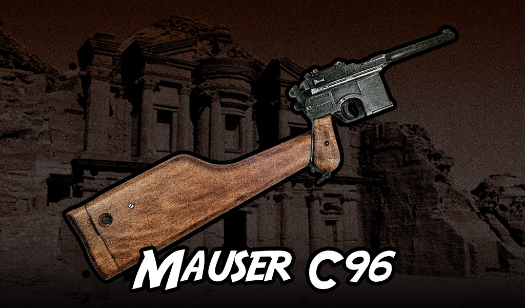 a photo fo the Mauser C96 guns of indiana jones