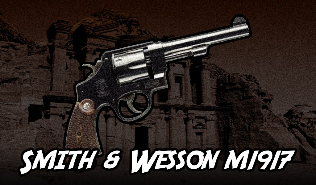 a photo of a Smith & Wesson M1917 guns of indiana jones