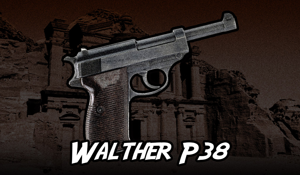 A photo of a Walther P38 pistol guns of indiana jones