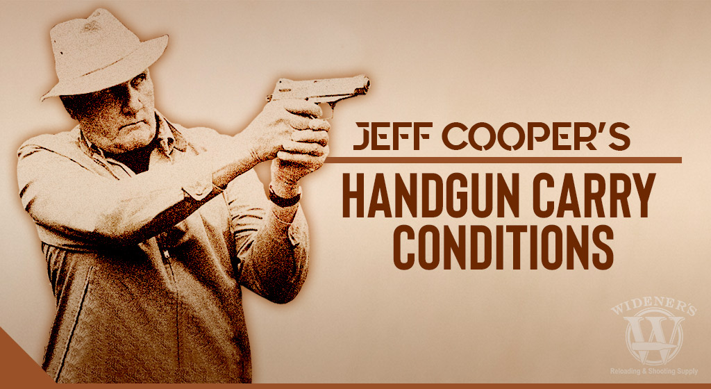 a photo of Jeff Cooper's handgun carry conditions