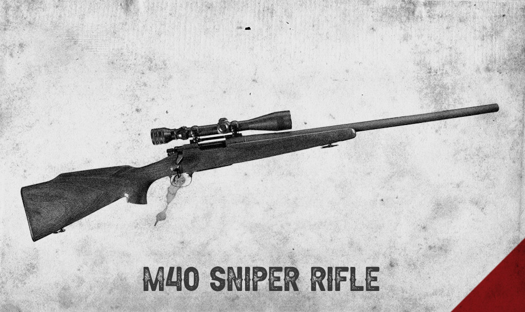 a photo of the m40 remington 700 sniper rifle