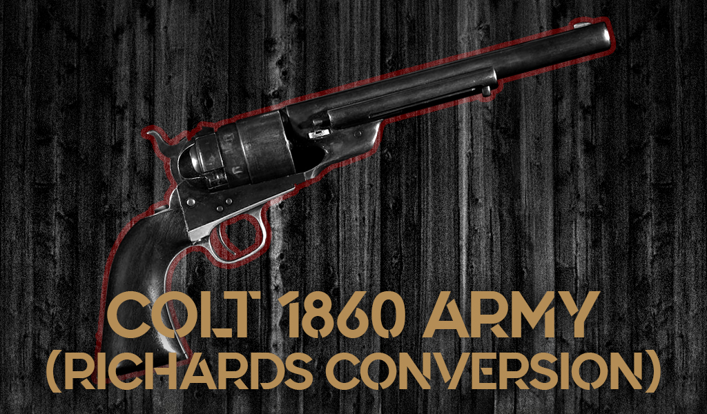 a photo of the Colt 1860 Army revolver with Richards Conversion guns of pale rider