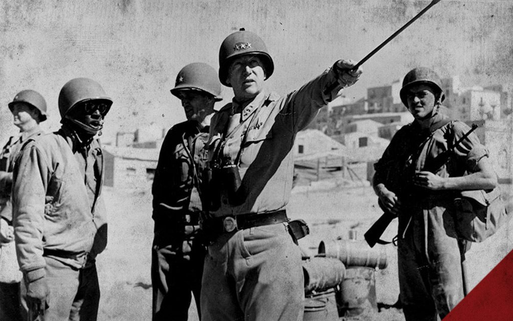 A historic photo of general george patton