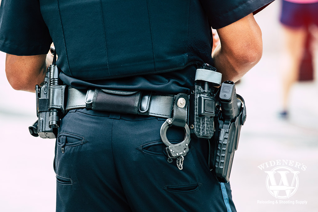 a photo of a police officer's belt