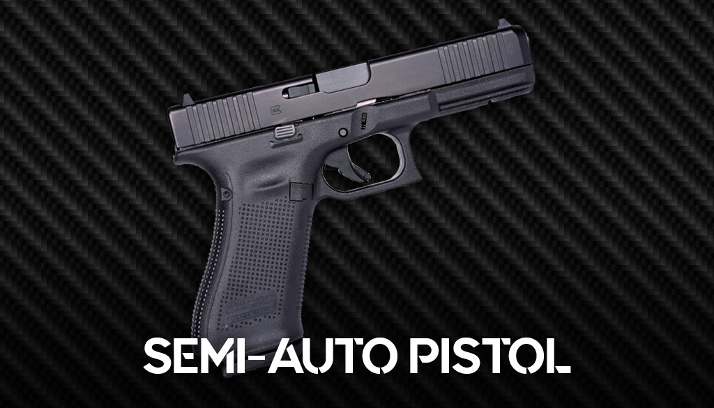 a photo of the glock 17 semi auto pistol popular handgun types