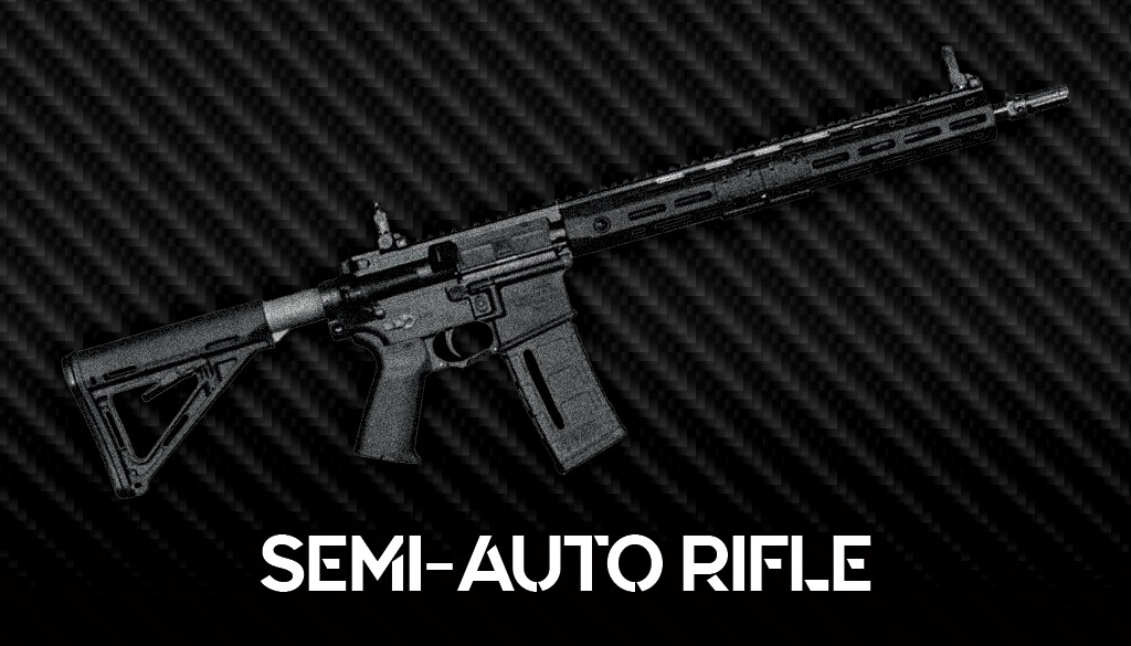 a photo of Popular Rifle Types semi auto ar-15