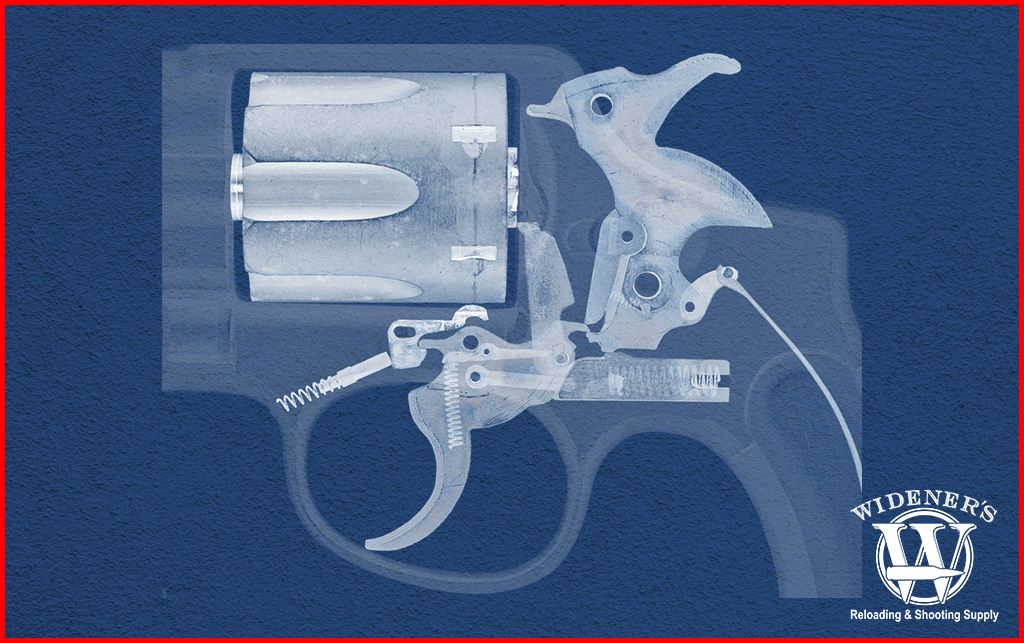 an animated illustration showing how a revolver works