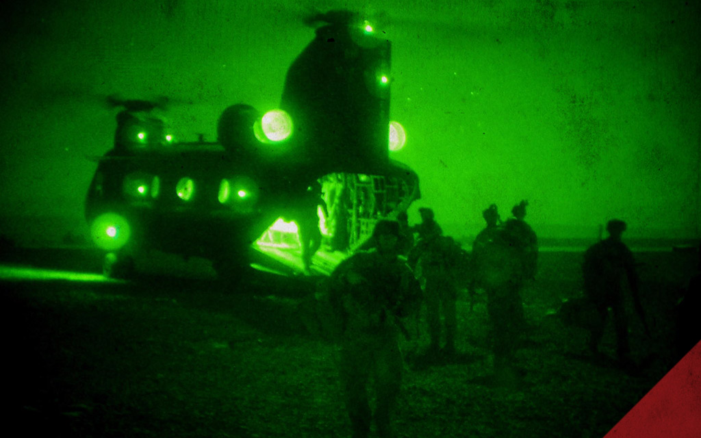 a photo of SOCOM units using night vision