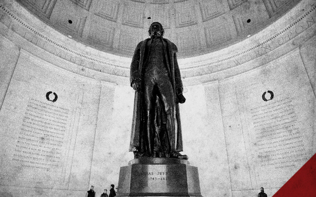 a photo of thomas jefferson's memorial