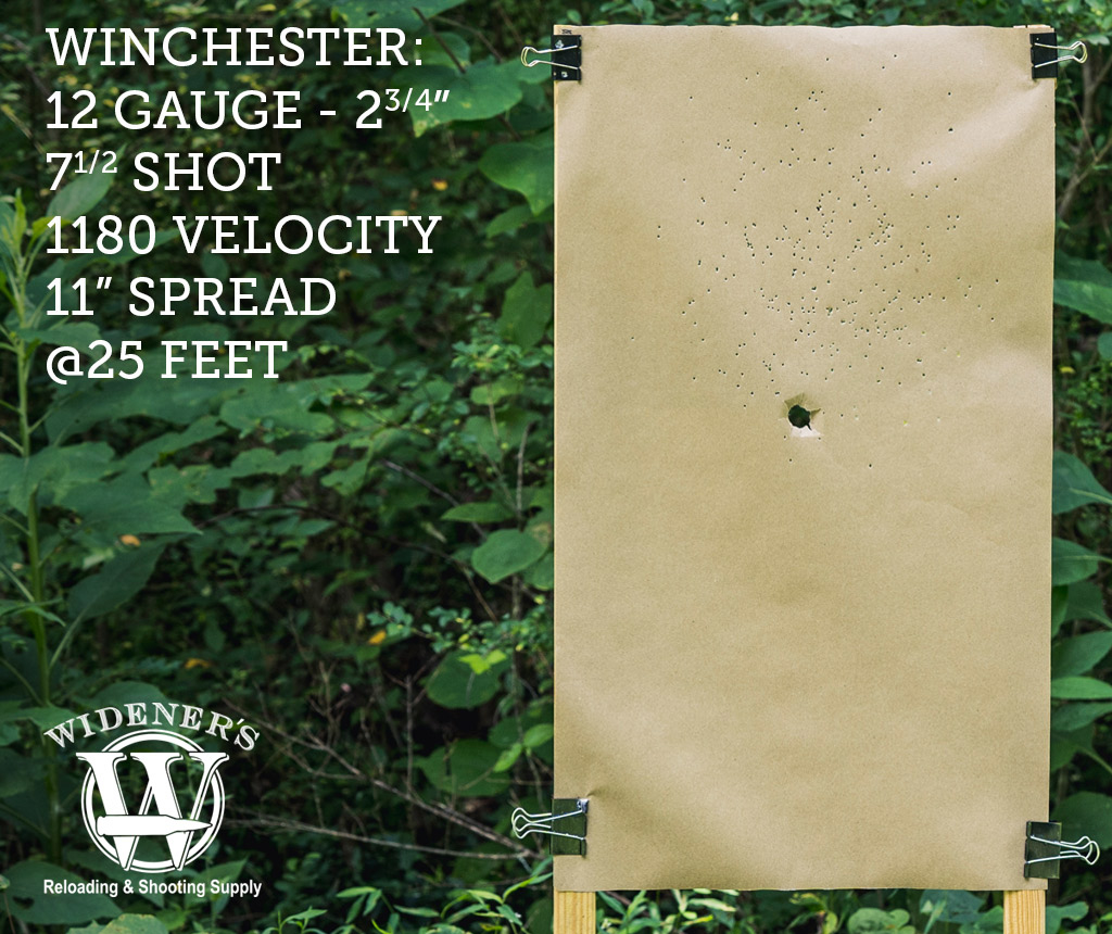 photo of 12 gauge shotgun target shot with winchester ammunition 