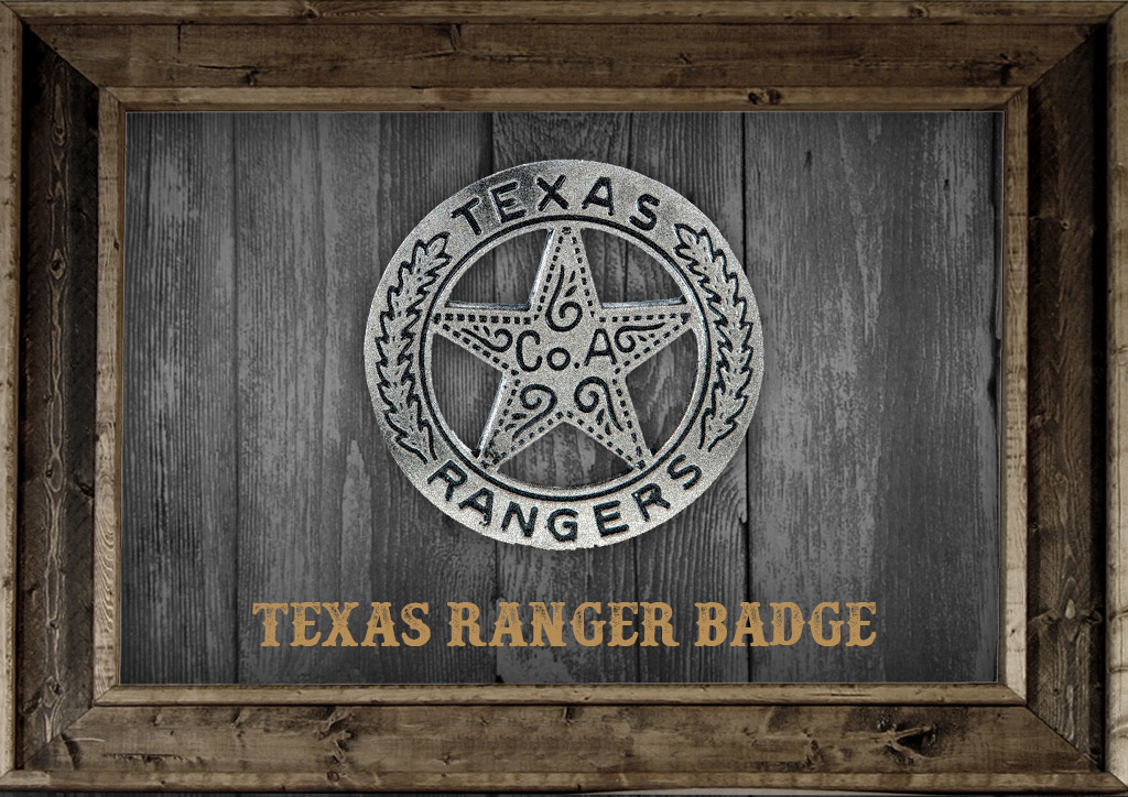 a photo of the sliver texas ranger badge 