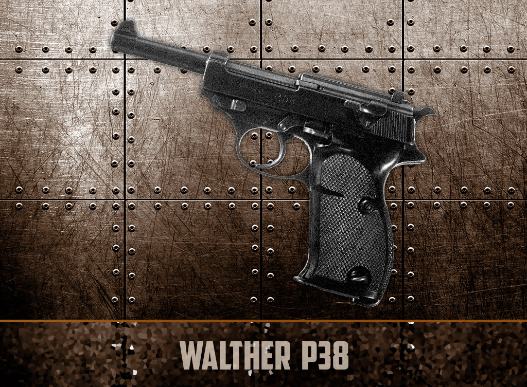 a photo of World War II Pistols showing the Walther P38
