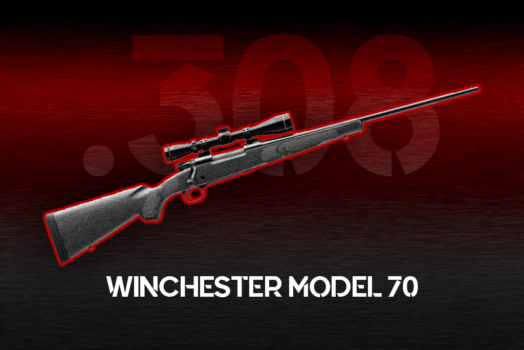 a photo of the winchester model 70 bolt action rifle